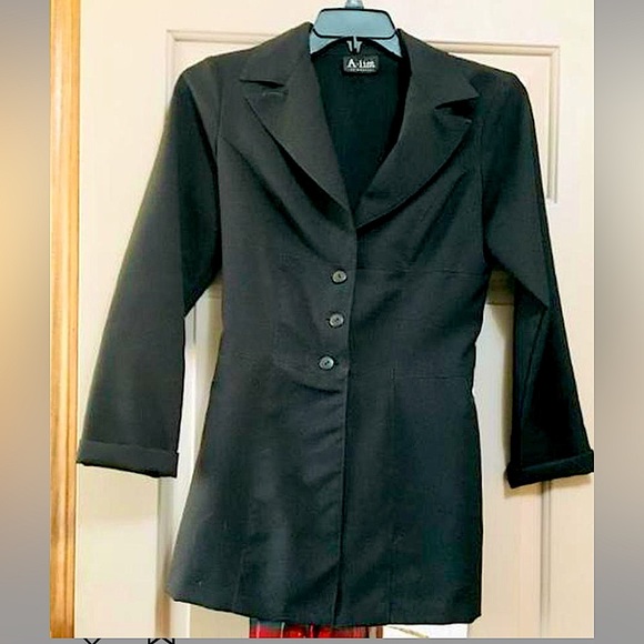 90s/Y2K Black Blazer Jacket - Picture 3 of 4